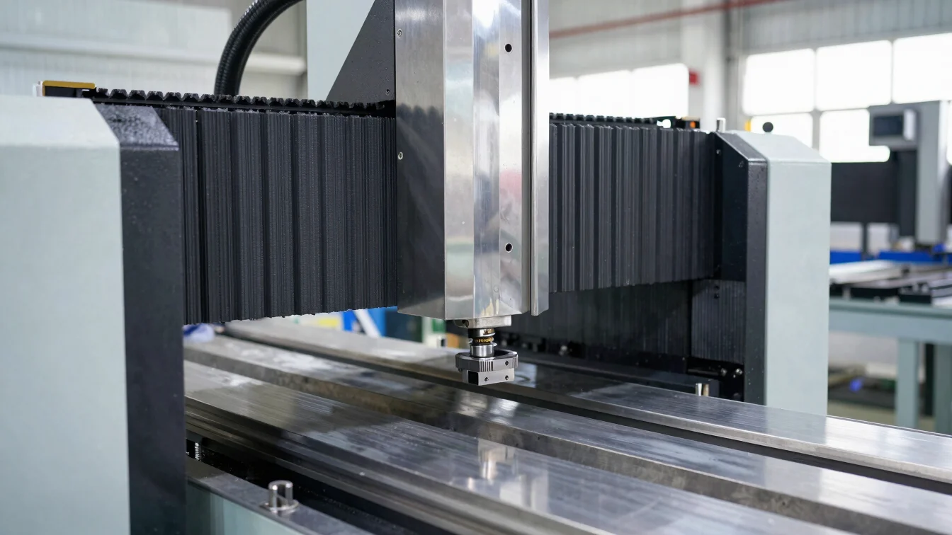 Kỹ thuật viên đang vận hành máy móc CNC trong xưởng sản xuất than